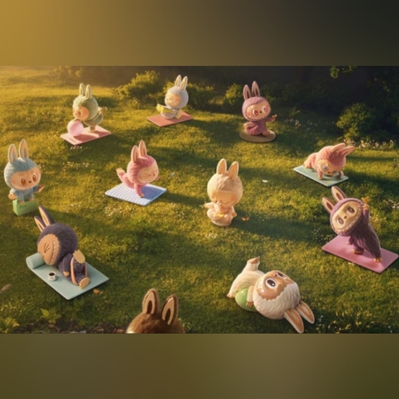 10pc Set LaBubu THE MONSTERS Lazy Yoga Series Figurines - Picture 1 of 14